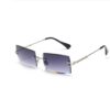 Rimless Rectangle Sunglasses Square Fashion Hip-hop Sunglasses - Image 8
