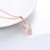 Sterling Silver Infinity Love Irish Celtic Knot Opal Pendant Necklace - Image 4