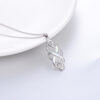 Sterling Silver Infinity Love Irish Celtic Knot Opal Pendant Necklace - Image 3