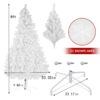 White Artificial Snow Flocked Christmas Tree - Image 3