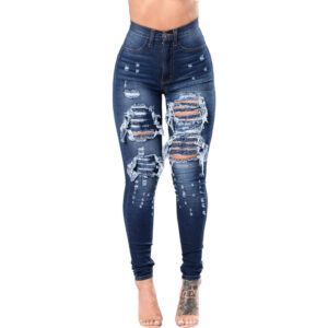 Eagzon – Women’s Ripped Washed Denim Jeans – Fashion – Woman – Clothing