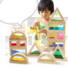 Wooden Rainbow Stacking Blocks Creative Colorful Learning And Educational Construction Building Toys - Image 3