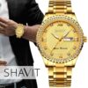 Gold Men's Watch Classic Stainless Steel Quartz Analog Business Wristwatch Gift - Image 6