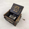 Antique Carved Wooden Hand Crank Spirited Away Music Box Christmas - Image 9