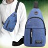Mens Sling Bag Cross Body Handbag Chest Bag - Image 5
