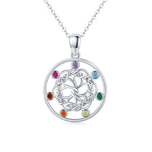 Chakra Pendant Necklace in 925 Sterling Silver