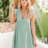 Lace Jacquard Cutout V-Neck Dress - Image 4