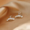 S925 Silver Pearl Earclip Feminine Fashion - Image 6