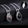 Simple Personality Tiger Eye Stone Men's Necklace - Image 4