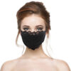 Ladies Black Flower Embroidery Lace Adjustable Mesh Thin Breathable Mask - Image 7