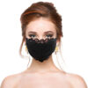 Ladies Black Flower Embroidery Lace Adjustable Mesh Thin Breathable Mask - Image 8