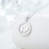 Cubic Zircon Wolf Pendant Necklace in 925 Sterling Silver - Image 3