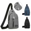 Mens Sling Bag Cross Body Handbag Chest Bag Shoulder Pack Sports - Image 3