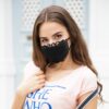 Ladies Black Flower Embroidery Lace Adjustable Mesh Thin Breathable Mask - Image 4