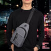 Mens Sling Bag Cross Body Handbag Chest Bag - Image 2