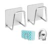 4 Pcs Adhesive Sponge Holder Sink Caddy For Kitchen Accessories Stainless Steel - Image 10