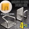 4 Pcs Adhesive Sponge Holder Sink Caddy For Kitchen Accessories Stainless Steel - Image 9