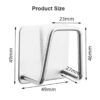 4 Pcs Adhesive Sponge Holder Sink Caddy For Kitchen Accessories Stainless Steel - Image 6