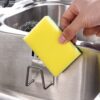 4 Pcs Adhesive Sponge Holder Sink Caddy For Kitchen Accessories Stainless Steel - Image 5