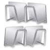 4 Pcs Adhesive Sponge Holder Sink Caddy For Kitchen Accessories Stainless Steel - Image 3