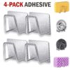 4 Pcs Adhesive Sponge Holder Sink Caddy For Kitchen Accessories Stainless Steel - Image 2