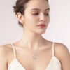 Cubic Zircon Wolf Pendant Necklace in 925 Sterling Silver - Image 4