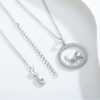 Cubic Zircon Wolf Pendant Necklace in 925 Sterling Silver - Image 2