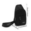 Mens Sling Bag Cross Body Handbag Chest Bag - Image 4