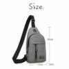 Mens Sling Bag Cross Body Handbag Chest Bag Shoulder Pack Sports - Image 4