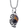 Simple Personality Tiger Eye Stone Men's Necklace - Image 3