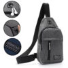 Mens Sling Bag Cross Body Handbag Chest Bag Shoulder Pack Sports - Image 8