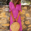 V-neck tie dress - Image 4