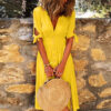 V-neck tie dress - Image 5