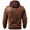 Winter Fashion Motorcycle Leather Jacket Men Slim Fit Oblique Zipper - Image 2
