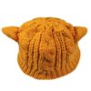 Hand Made 3D Cute Knitted Cat Ear Beanie For Winter - Image 8