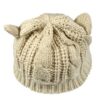 Hand Made 3D Cute Knitted Cat Ear Beanie For Winter - Image 2