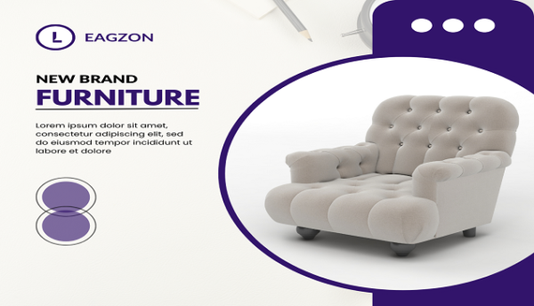 Blue & white furniture offer instagram post