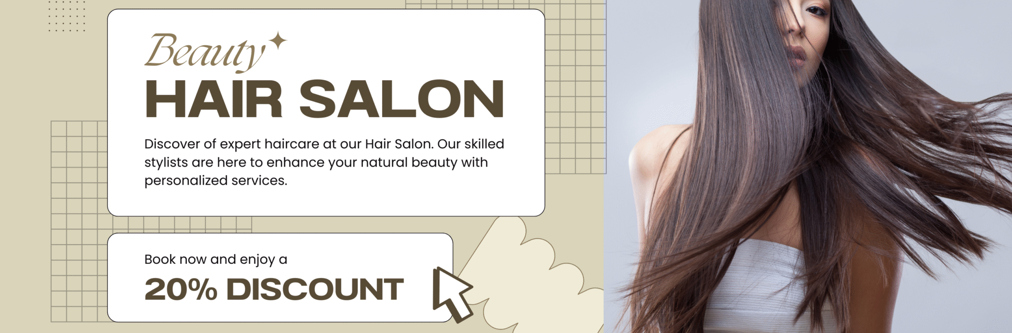 Eagzon - Green Gray Modern Hair Salon Medium - Banner - Discount
