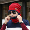 Men's Knitted Wool Hat Casual Warm Bib - Image 9