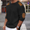 Men's Knitwear Round Neck Long Sleeve Stitching - Image 9