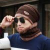 Men's Knitted Wool Hat Casual Warm Bib - Image 6