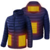 Men Heated Puffer Jacket Electric Heating Coat Insulated Hood Windbreaker 9Heat Zones - Image 3