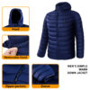 Men Heated Puffer Jacket Electric Heating Coat Insulated Hood Windbreaker 9Heat Zones - Image 4