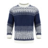 Men's Crewneck Pullover Sweater Unisex Fair Isle Long Sleeve Knitted Sweater - Image 5