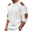 Men's Knitwear Round Neck Long Sleeve Stitching - Image 2