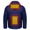 Men Heated Puffer Jacket Electric Heating Coat Insulated Hood Windbreaker 9Heat Zones - Image 10