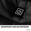 Men Heated Puffer Jacket Electric Heating Coat Insulated Hood Windbreaker 9Heat Zones - Image 6