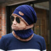 Men's Knitted Wool Hat Casual Warm Bib - Image 8