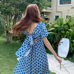 Back Floral Design Minority Dress