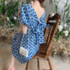 Back Floral Design Minority Dress - Image 6